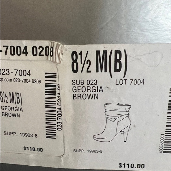 Worthington -LEATHER GEORGIA Brown Heeled Boots - Picture 8 of 8